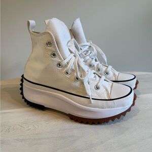 Converse White Platform High-Top Sneakers